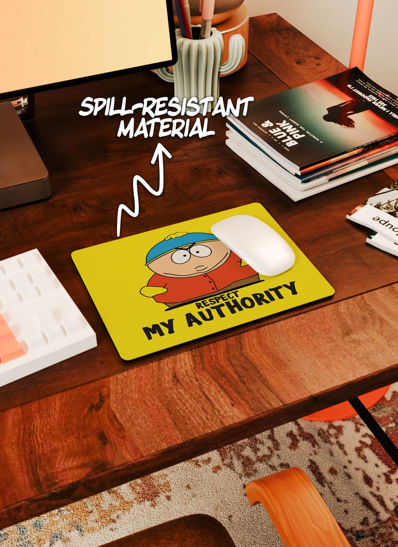 LOUD UNIVERSE Rectangular Desk Mouse Pad Eric Cartman Respect My Authority Quote Non-Slip Rubber Base Mouse Pad - Image 5