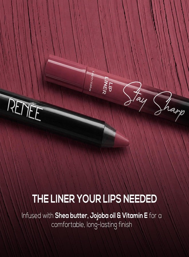 RENEE Stay Sharp Lip Liner- Mauve Muse | Creamy, Matte Lip Liner, Rich Pigment | Waterproof & Smudge-Resistant, Non-Drying & Long-Lasting | Easy Glide, One-Swipe Application | 1.4g - Image 5