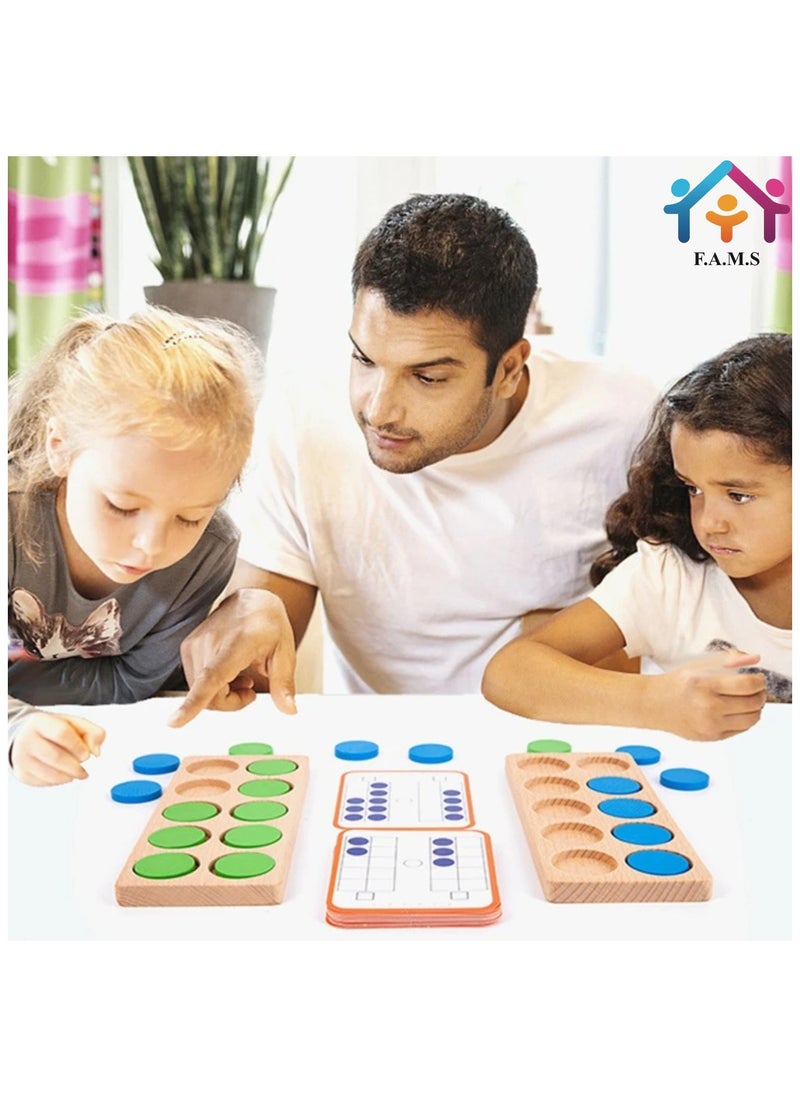 F.A.M.S Preschool Math Learning Early Education Montessori Wooden Toy Addition and Subtraction Wooden Math Games for Children  - Image 5