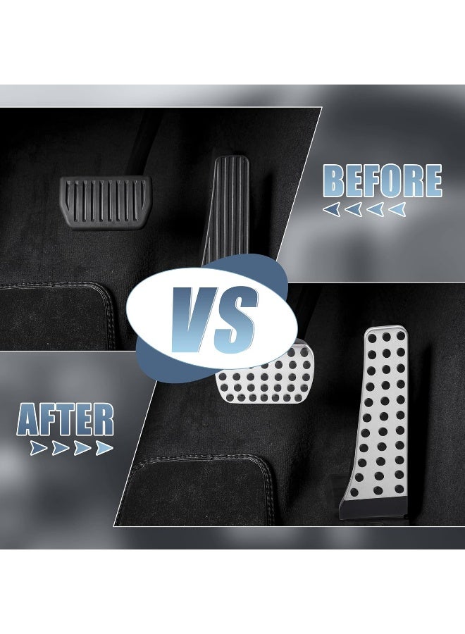 X AUTOHAUX 2Pcs Gas And Brake Pedals Pads Cover Anti-Slip For Mercedes-Benz - Image 3