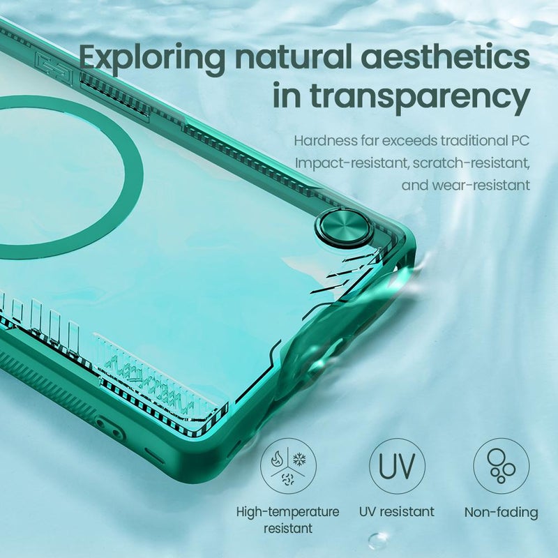 Nillkin For Samsung Galaxy S25 Ultra 5G Ice Air Prop Series Magsafe Magnetic Frame Version Phone Case(Green) - Image 5