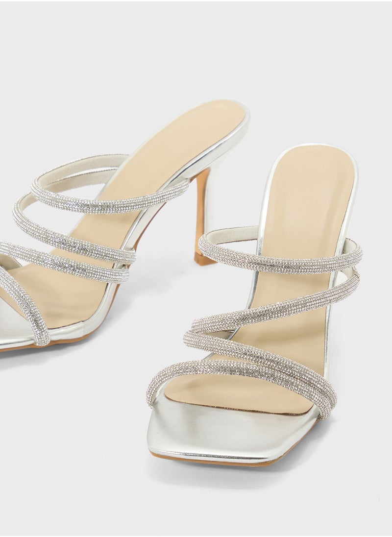 Truffle Stud Detail Dousie Strap Pump  - Image 4