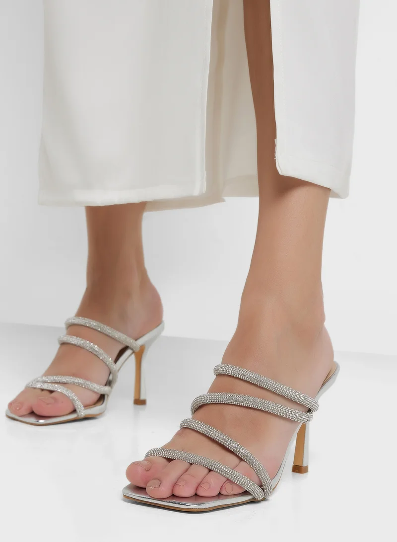 Truffle Stud Detail Dousie Strap Pump