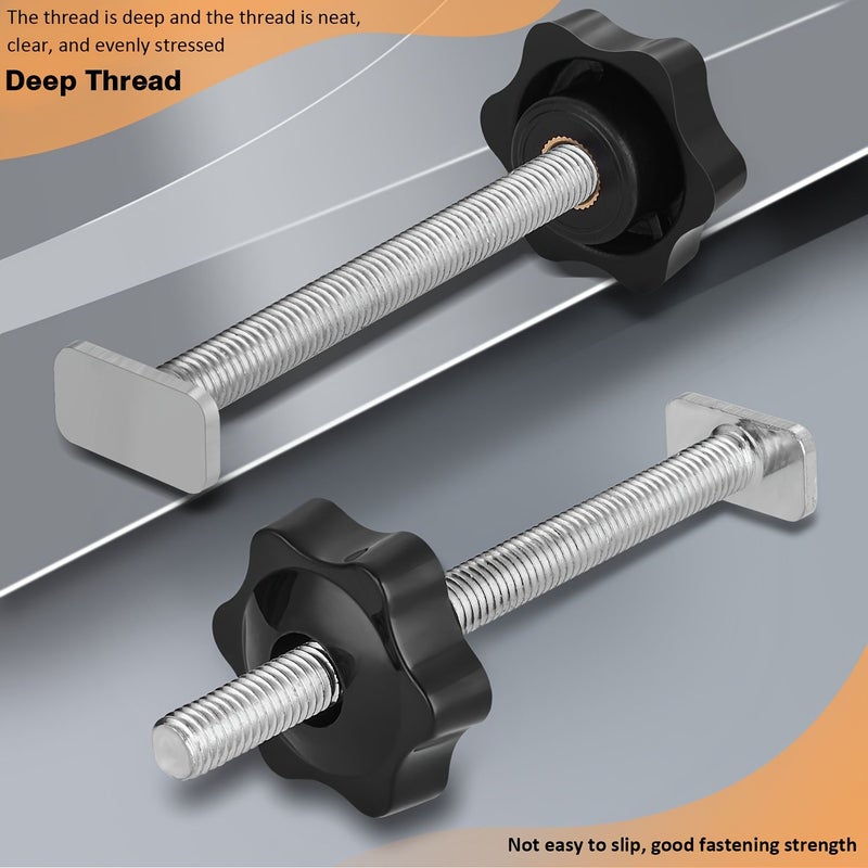 M8 Plum Blossom Pure Copper T-Shaped Screw 5Pairs Set For 19Mm 30 45 Woodworking Track - Image 4