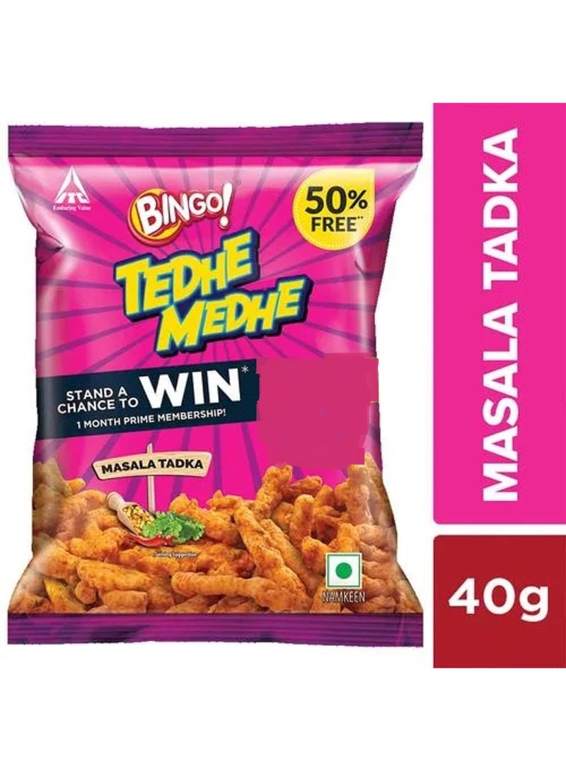 Bingo Tedhe Medhe Masala Tadka Sticks, 40g - Image 2