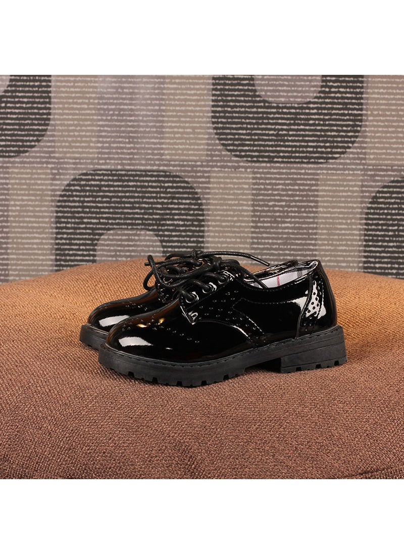 Generic 2024 Spring School Boys Girls Casual Oxford Children Fashion Shoes C- 1 pure black 