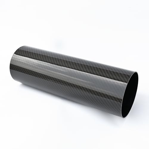 AC PERFORMANCE OD 3.5 inch (89mm) Straight Carbon Fiber Tube, 3.5" Outer diameter, Length 11.8 inch (300 mm), 1.3mm Thickness, 3K Twill Real Carbon Fiber Hose (no Logo, Emblems or Markings) - Image 1