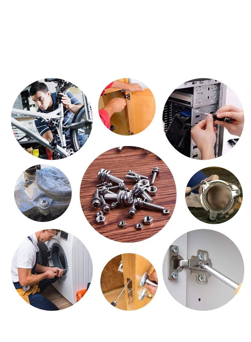 RACO Machine Screws/Bolts Stainless Steel Round Head Phillips Screws Muliti Purpose Use (5, 5x12mm) - Image 2