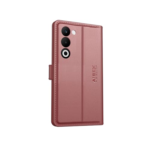 AIBEX ® Compatible for Oppo K13X 5G / Oppo A5 5G Flip Cover Leather Finish with Magnatic Closure | Inside TPU with Card Pockets | Wallet Stand | Complete Protection Flip Case -Brown - Image 3