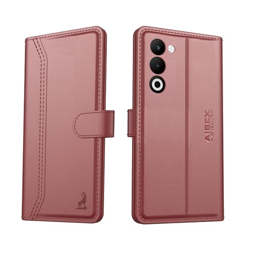AIBEX ® Compatible for Oppo K13X 5G / Oppo A5 5G Flip Cover Leather Finish with Magnatic Closure | Inside TPU with Card Pockets | Wallet Stand | Complete Protection Flip Case -Brown - Image 1