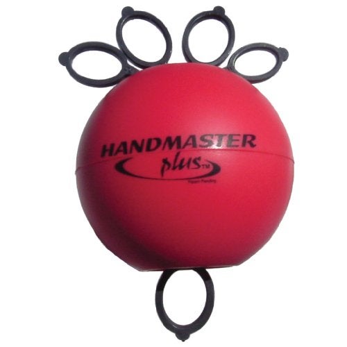 Handmaster Plus Physical Therapy Hand Exerciser - Forearm Exerciser with Stress Relief Ball - Hand Therapy Balls for Exercise, Training - Finger Exerciser & Strengthener - Medium Tension, Red - Image 3