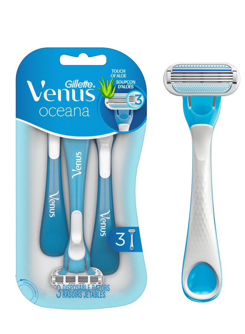 Gillette Venus Oceana 3 Blades Razor 3 Pieces - Image 3