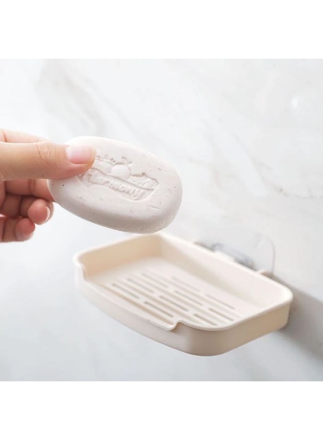 Wall Mounted Soap Dish With Drainage Durable PP Material Easy To Clean Gray Color - Image 3