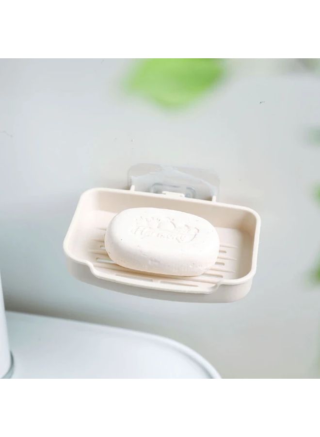 Wall Mounted Soap Dish With Drainage Durable PP Material Easy To Clean Gray Color - Image 5