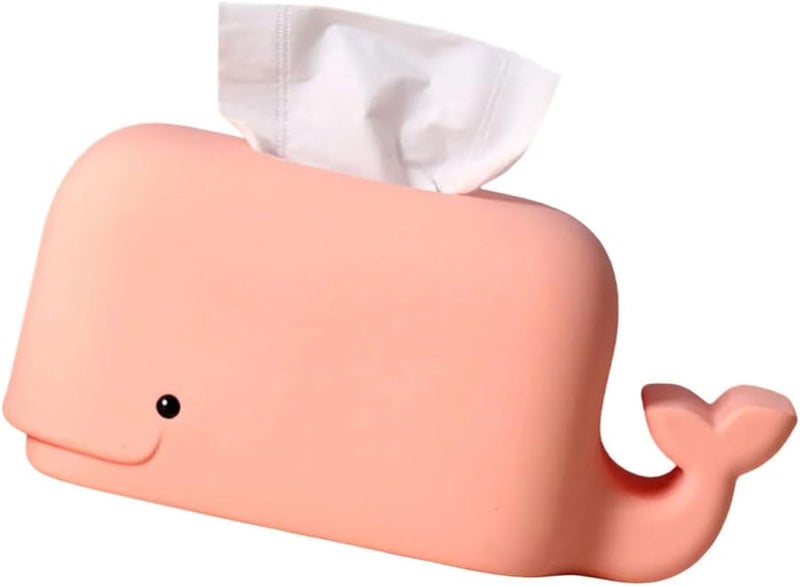 Color A Silicone Whale Tissue Box Organizer Large Capacity Paper Towel Container - Image 1