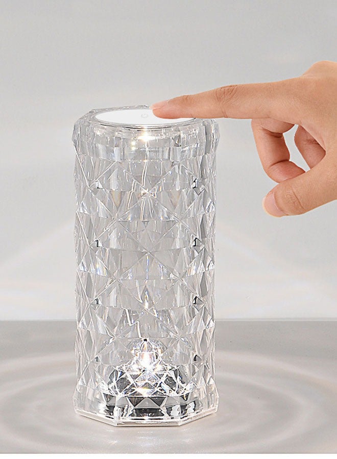 Crystal Rose Lamp Atmosphere Lamp, Creative LED Lamp for Bedroom Bedside Charging Nightlight - Image 3