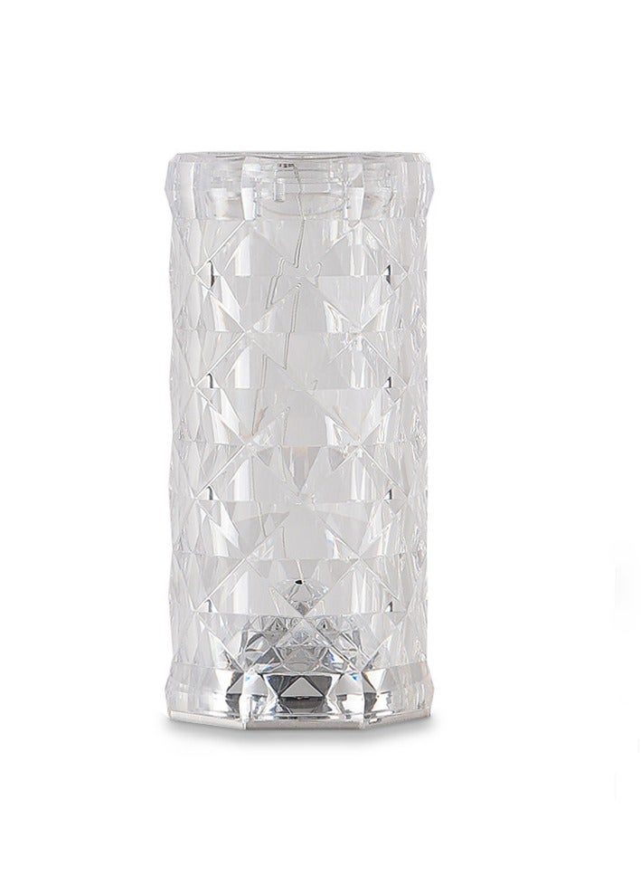 Crystal Rose Lamp Atmosphere Lamp, Creative LED Lamp for Bedroom Bedside Charging Nightlight - Image 2