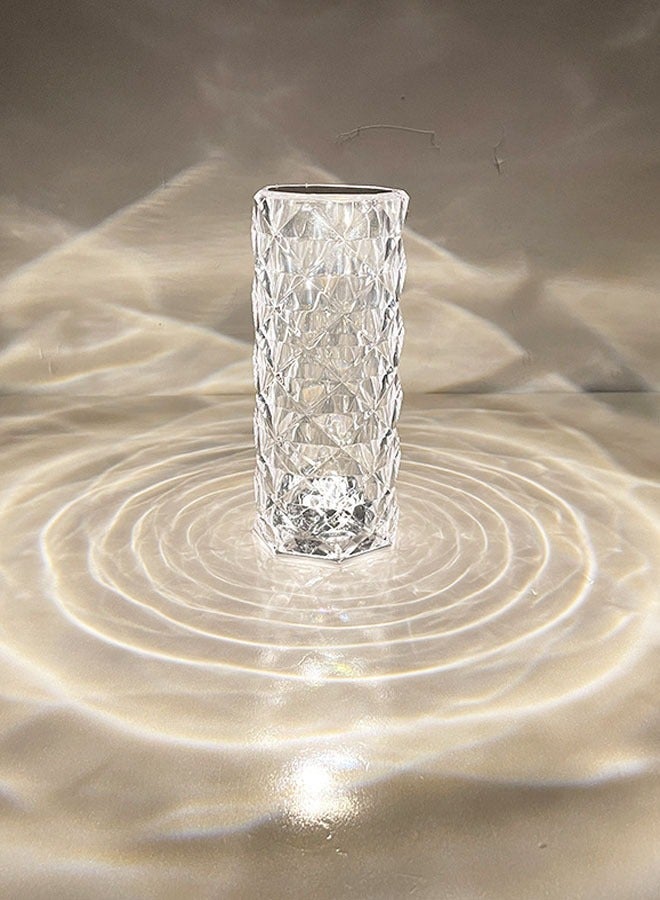 Crystal Rose Lamp Atmosphere Lamp, Creative LED Lamp for Bedroom Bedside Charging Nightlight - Image 1