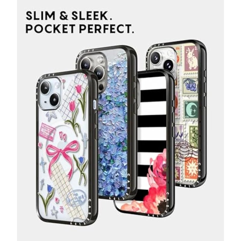 Casetify Compact iPhone 16 Case 【Slim and Sleek/Compatible with Magsafe / 4 ft. 2X Military Grade Drop Protection】 - Zebra-Brown - Clear Black - Image 3