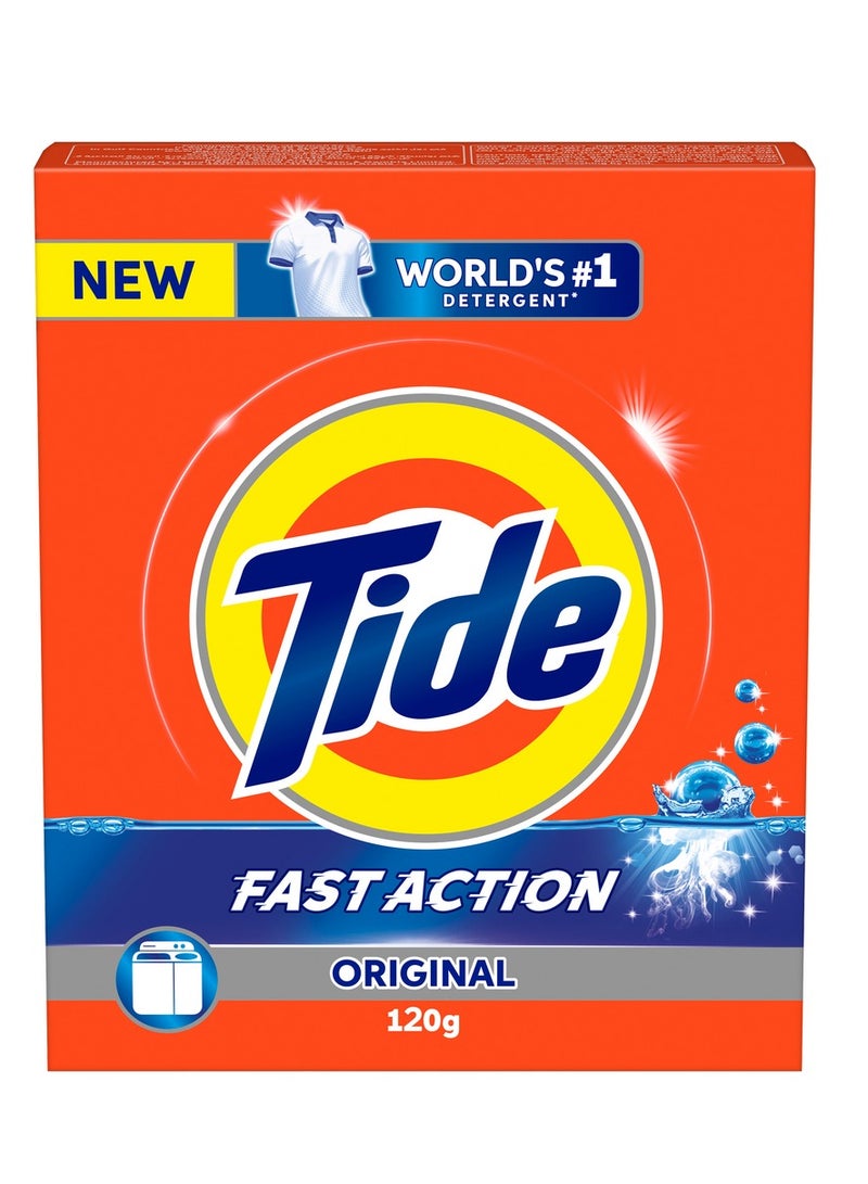 Tide Fast Action Laundry Detergent Powder 120g - Image 1
