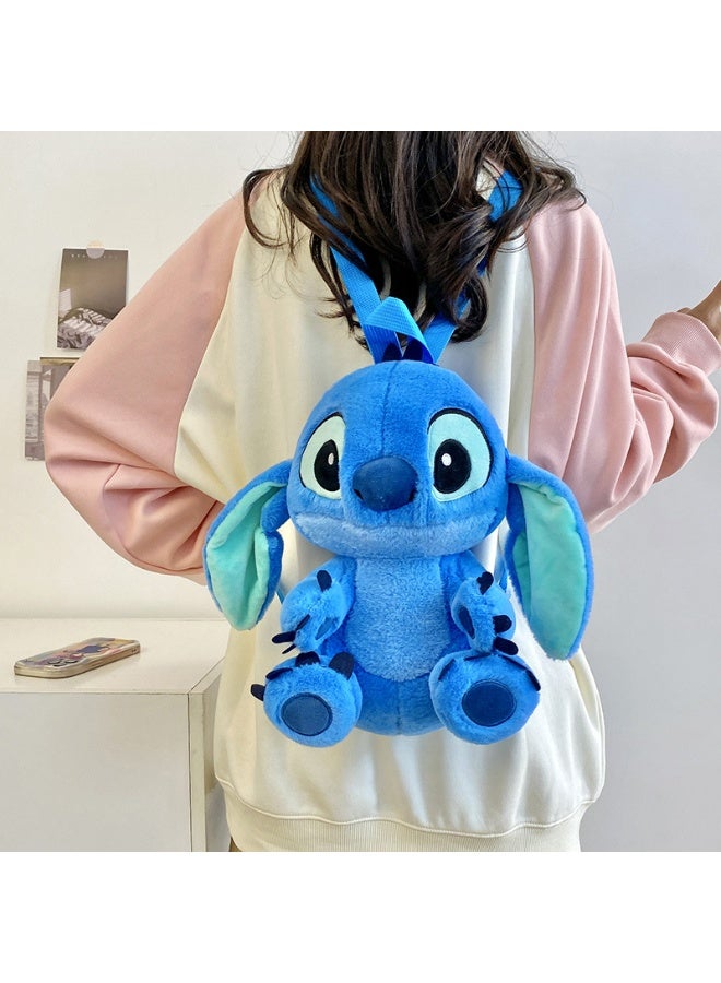 STITCH Blue Stitch backpack, crossbody bag, handbag, plush bag, children's toy bag - Image 2