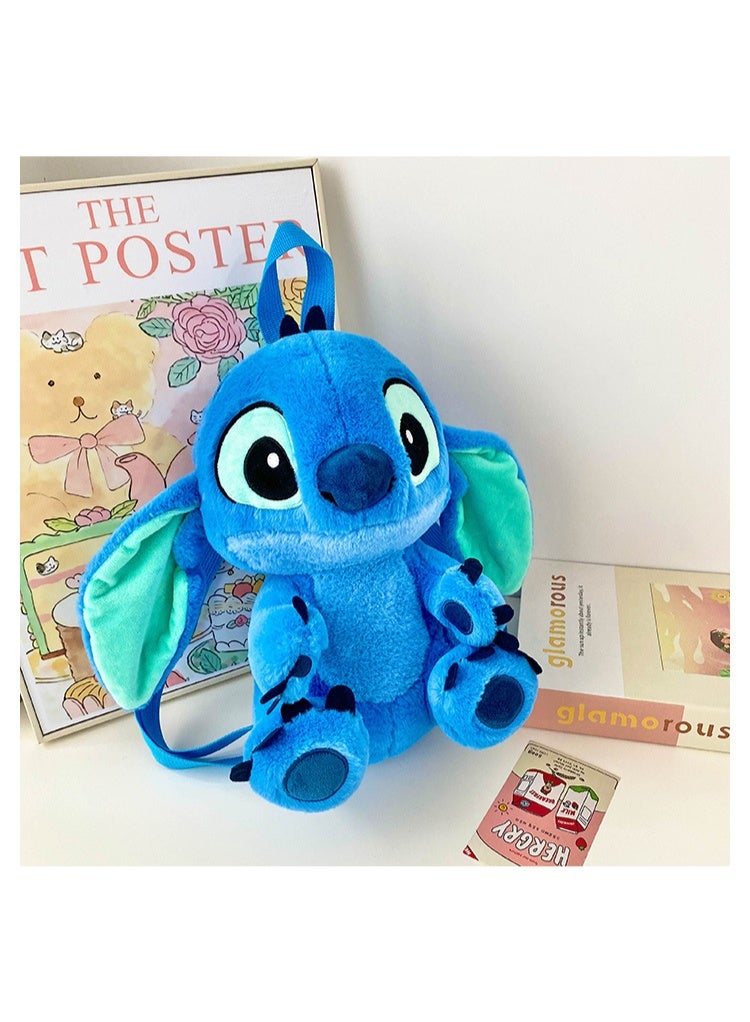 STITCH Blue Stitch backpack, crossbody bag, handbag, plush bag, children's toy bag - Image 1