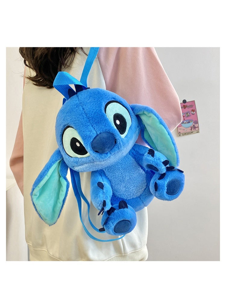 STITCH Blue Stitch backpack, crossbody bag, handbag, plush bag, children's toy bag - Image 3