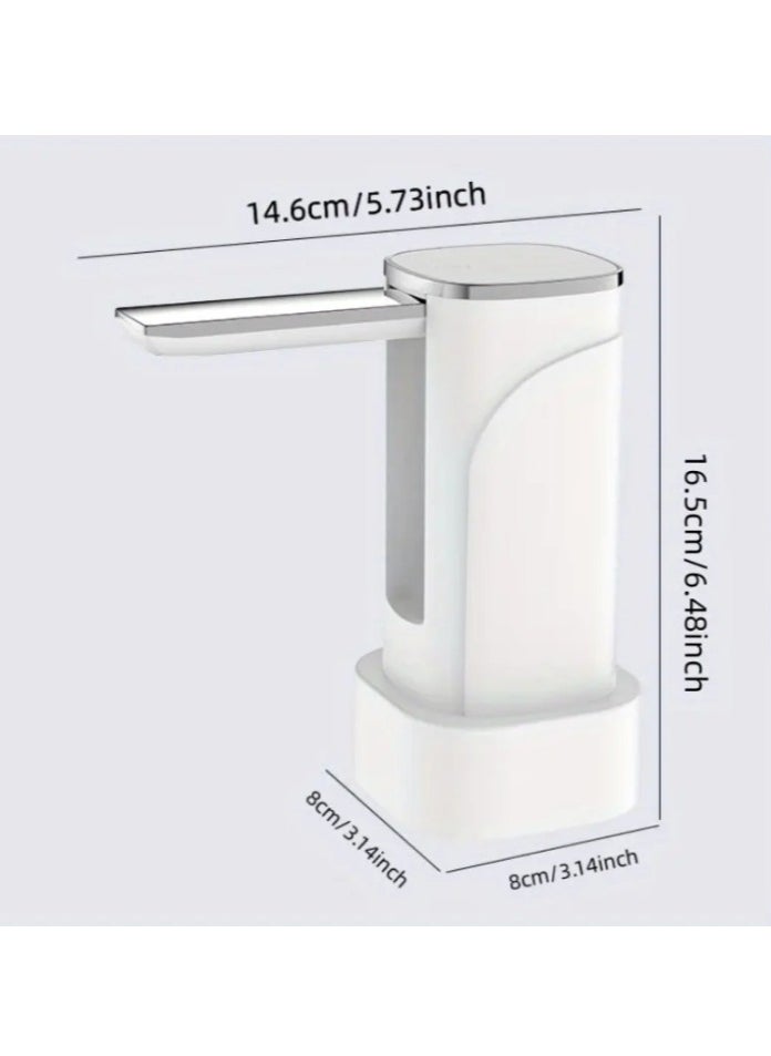 ARNOTEC - 【Dual-purpose foldable automatic water pump】Desktop/bottle water dual-purpose electric water dispenser with LED touch screen USB charging quantitative water output food-grade silicone hose suitable for home/office/camping (supports 5-gallon buckets) - Image 1