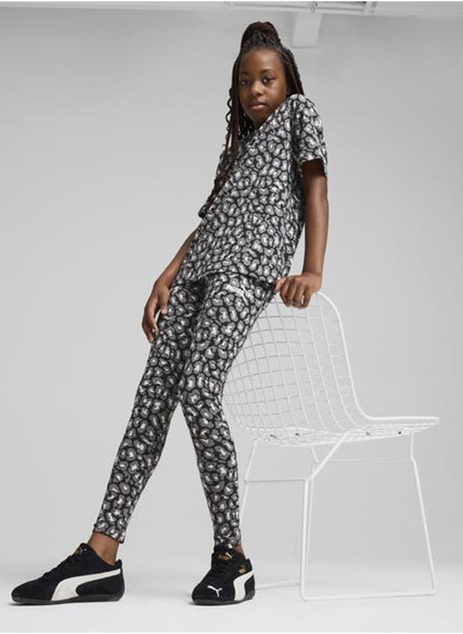 PUMA - Youth Animal Aop Leggings - Image 1