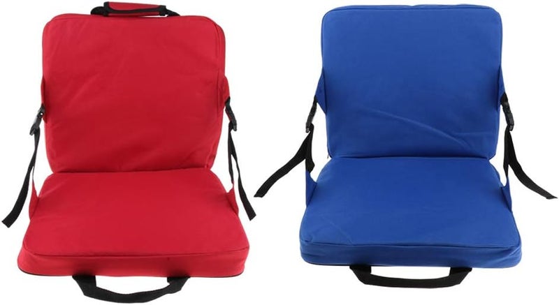 klarako 2 Pieces Portable Seat Cushion with Back Travel Seat Pad for Lawn Floor - Image 1