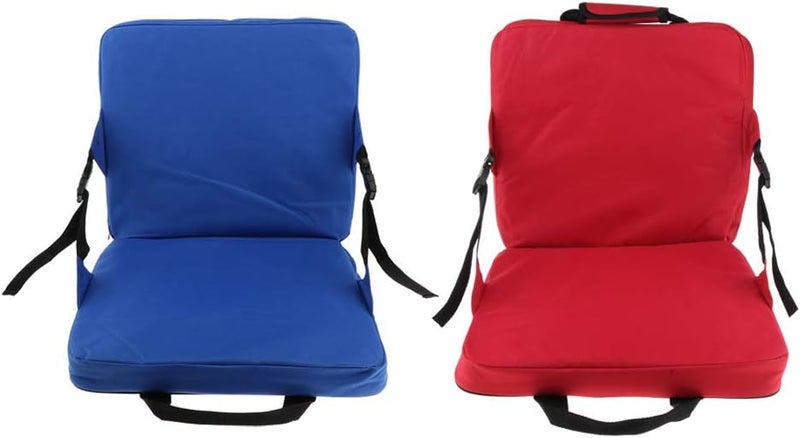 klarako 2 Pieces Portable Seat Cushion with Back Travel Seat Pad for Lawn Floor - Image 5