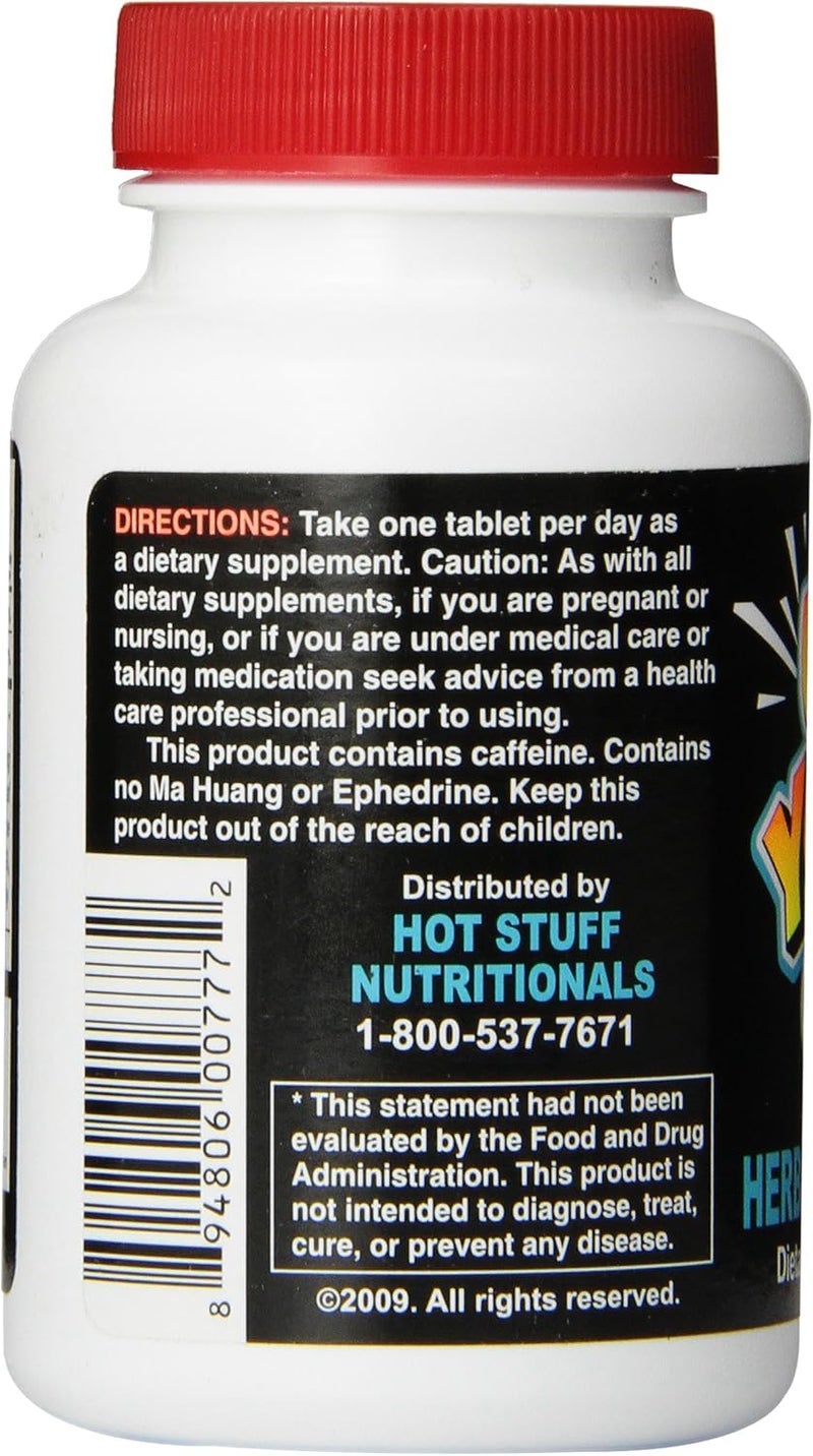 Hot Stuff Nutritionals UP Your Gas Herbal Energy Blaster Tablets 60 Count - Image 2