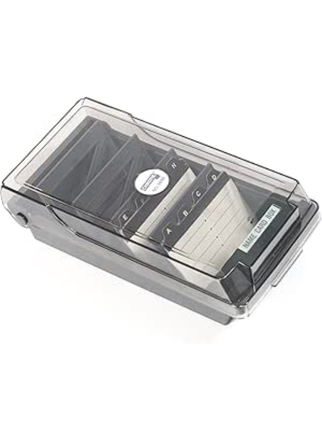 chrome Business Card Holder/Visiting Card Holder 500 Cards, Grey, Small - Image 1