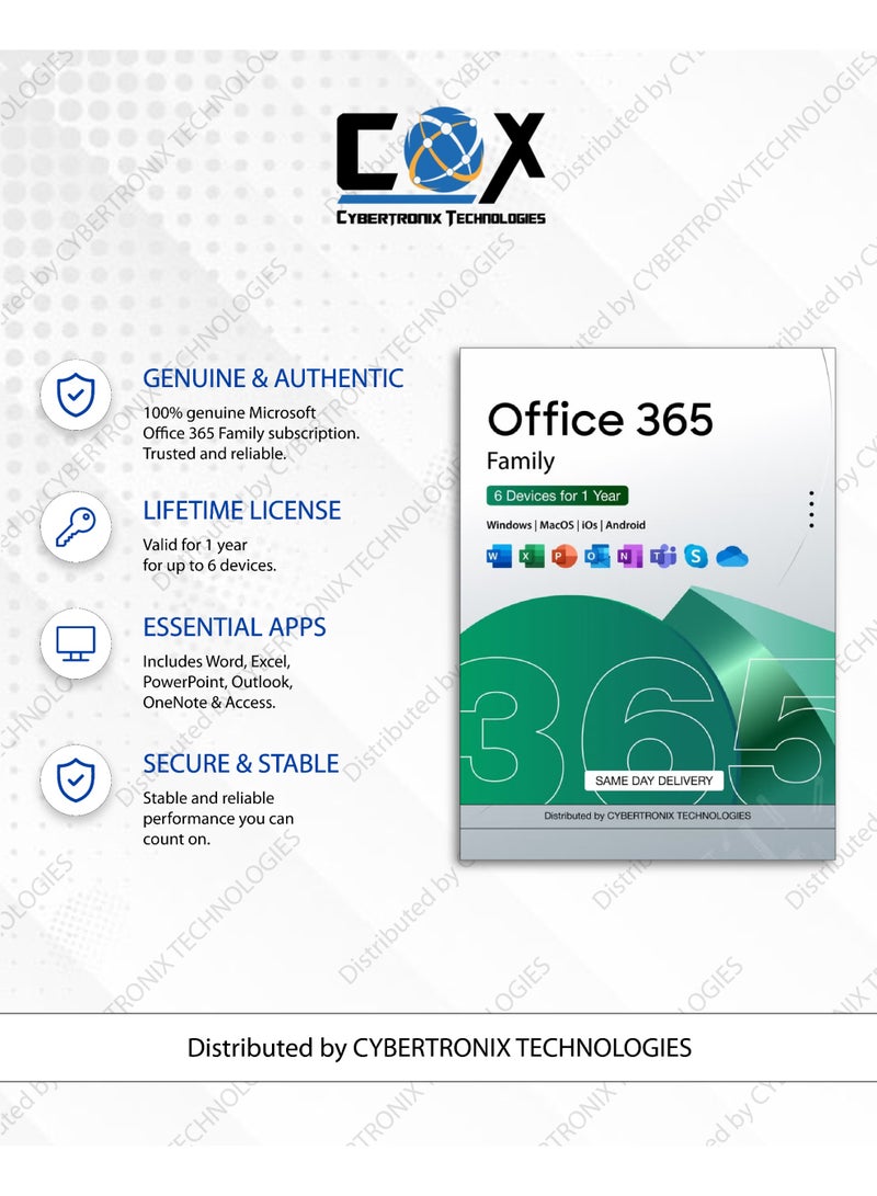Quick Heal Office 365 Family - 1 Year Subscription for  for 6 Devices + Quick Heal Antivirus Pro for 1 Year for 1 Device| Digital Subscription | SAME DAY DELIVERY - Image 2