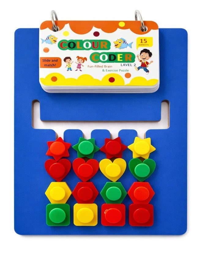 ToyTastic New Patten Wooden Montessori Slide Puzzle for Kids, Learning Toys for Kid, Slide Puzzle Game Color Matching Brain Teasers Logic Game Preschool Educational Toys for 3,4,5,6,7,8 - Image 2
