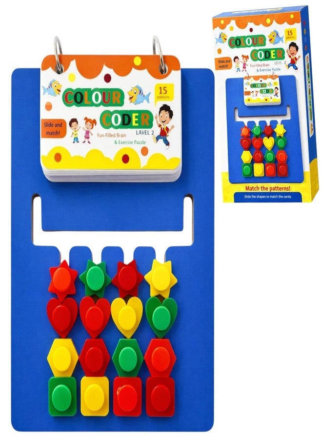 ToyTastic New Patten Wooden Montessori Slide Puzzle for Kids, Learning Toys for Kid, Slide Puzzle Game Color Matching Brain Teasers Logic Game Preschool Educational Toys for 3,4,5,6,7,8 - Image 1