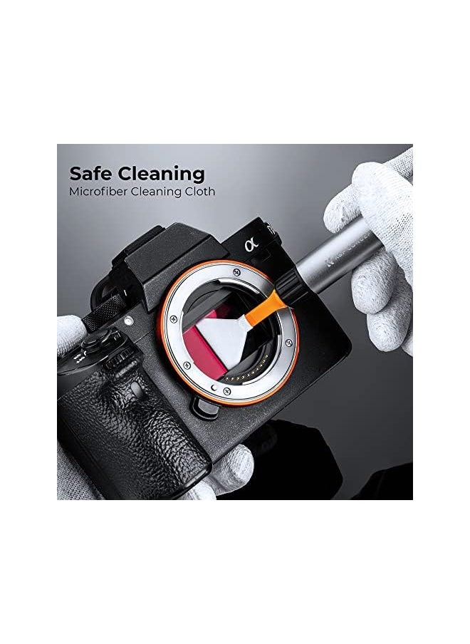 K&F Concept Concept 32-in-1 Camera Lens Cleaning Kit for Full Frame DSLR & Mirrorless Digital Cameras, Replaceable Lens Pen with Sensor Cleaning Swabs, Air Blower, Cleaning Cloth, Glasses Wipes & Case  - Image 4