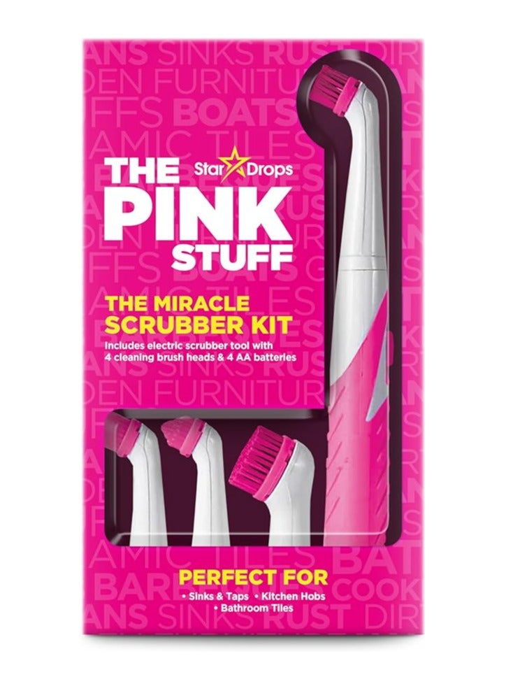 THE PINK STUFF Stardrops - The Pink Stuff - The Miracle Scrubber Kit - 4 Cleaning Brush Heads - Image 1