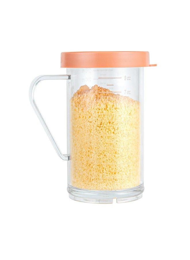 Restaurantware RW Base 10 Ounce Clear Plastic Dredge Spice Shaker 1 Reusable Dry Rub Shaker - Includes Rose Perforated Lid With Handle Clear Polycarbonate Spice Shaker For Any Seasoning - Image 2