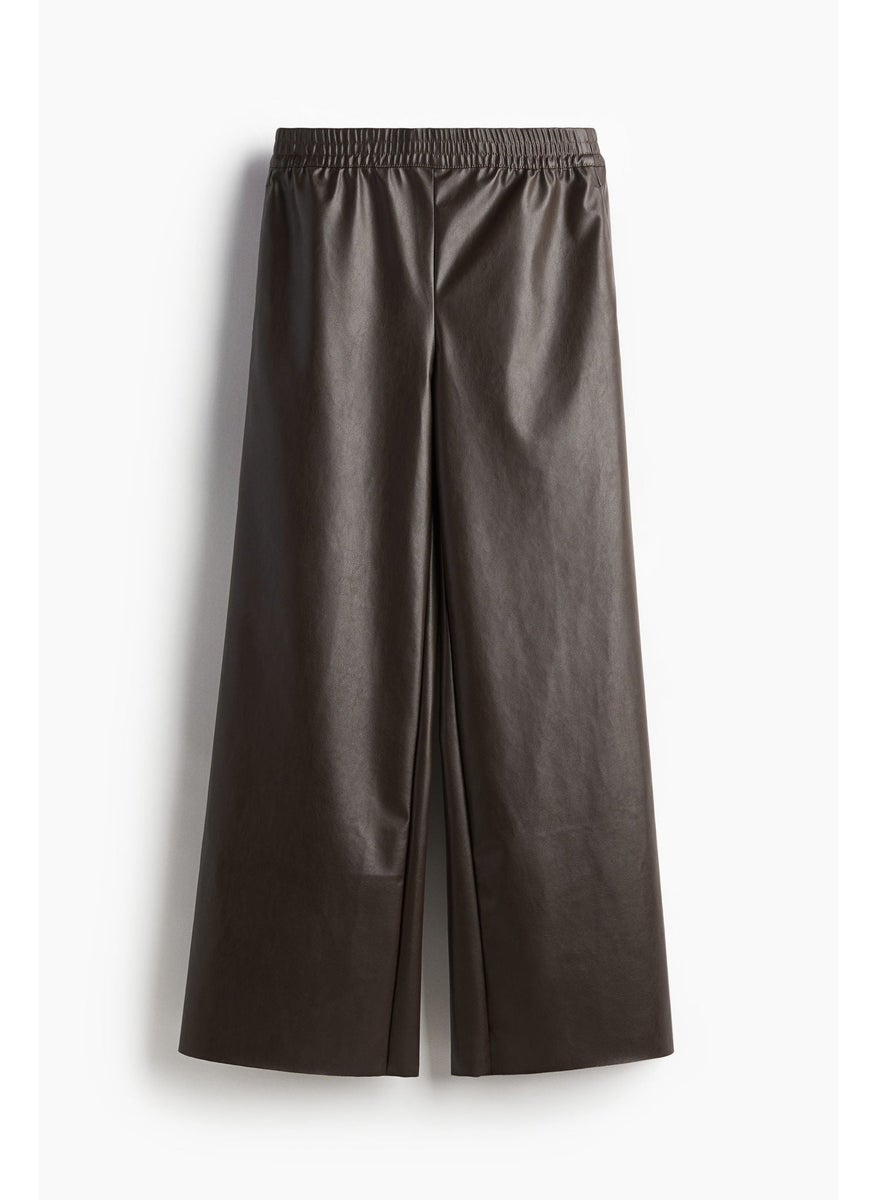 H&M Wide Coated Joggers  - Image 1