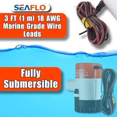 Seaflo 1100 GPH 12v Boat Marine Plumbing Electric Bilge Pumps - Image 5