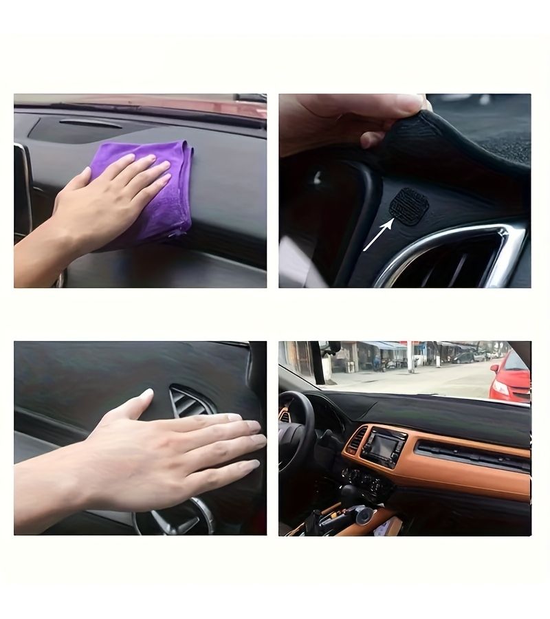 Dashboard Mat For Toyota Hilux SW4 Fortuner 2005 2006 2007 2008 2009 2010 2011 2012 2013 2014 Left Hand Drive Black Perfect Coverage Uv Protection - Image 4