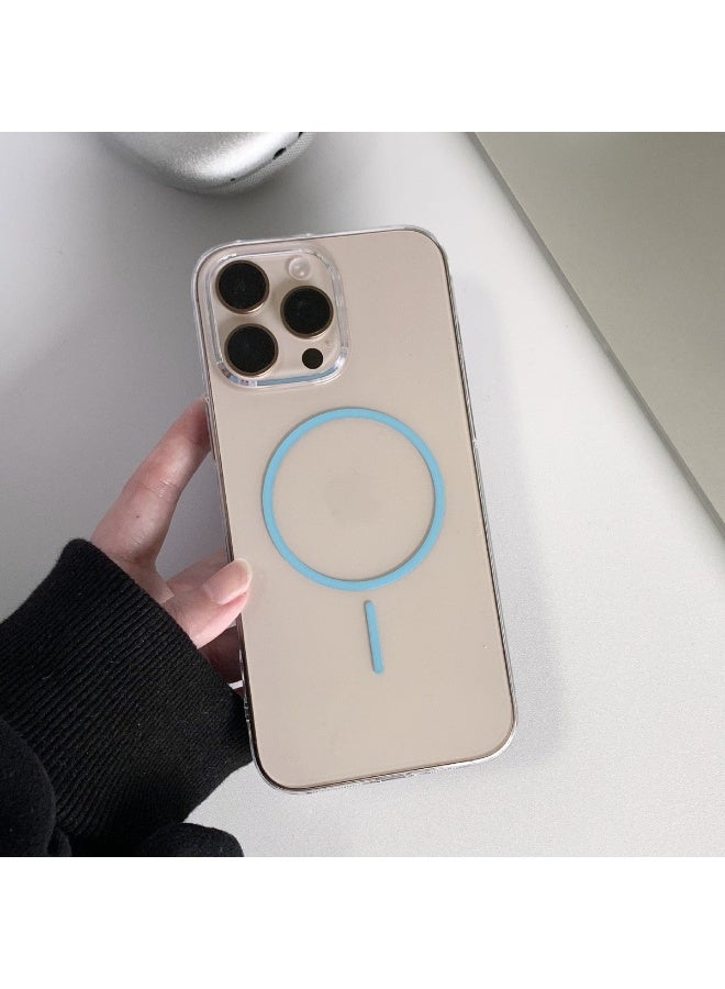 NIBEMINENT Protective TPU Case Cover For iPhone 16 Pro, Haichuan Blue/Clear