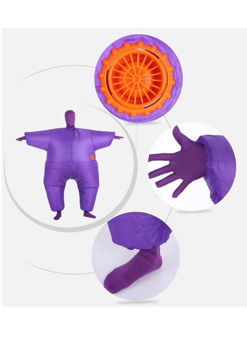 Lightweight Inflatable Full Body Blow Up Costume Suit Purple - Image 4