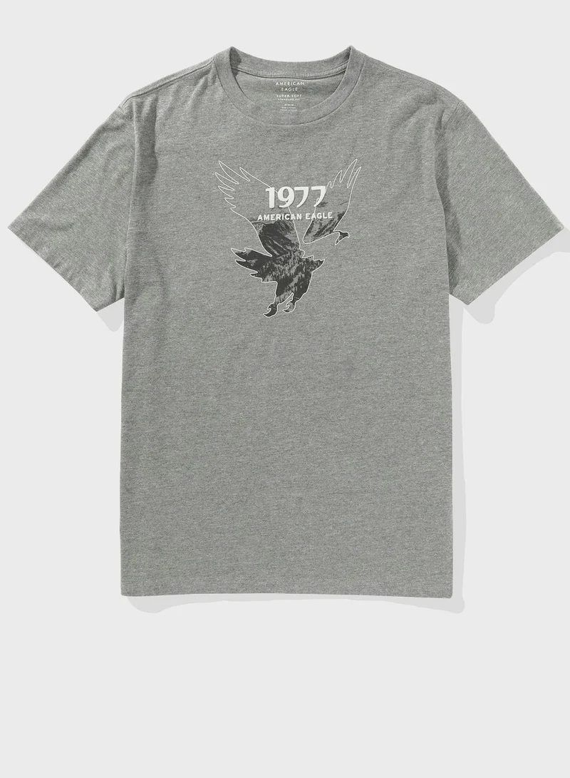American Eagle Graphic Crew Neck T-Shirt