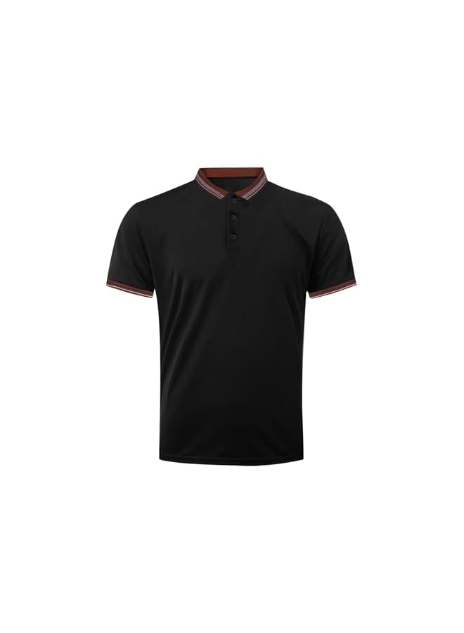 نيبمينينت قمصان بولو كاجوال للرجال بأسلوب كلاسيكي، بأزرار، قصيرة الأكمام، تي شيرتات ناعمة بتدرجات الألوان، ملابس أنيقة للجولف. - Image 3