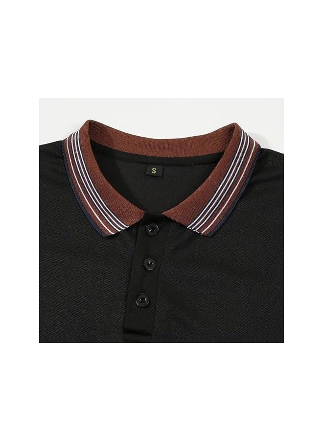 نيبمينينت قمصان بولو كاجوال للرجال بأسلوب كلاسيكي، بأزرار، قصيرة الأكمام، تي شيرتات ناعمة بتدرجات الألوان، ملابس أنيقة للجولف. - Image 5