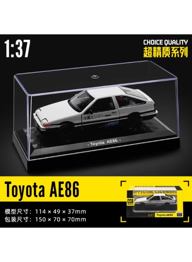 نموذج سيارة تويوتا AE86 بمقياس 1/37 مع حقيبة عرض أكريليكية - Image 1