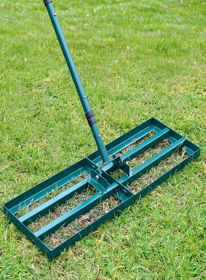 TITECK Lawn Leveling Rake, 30x10 Inch Lawn Leveler Tool with 78'' Adjustable Steel Handle, Durable Landscape Rake, Ease Level Soil Sand Dirt Surfaces,Ideal for Backyard, Garden, Golf Course, Pasture - Image 1