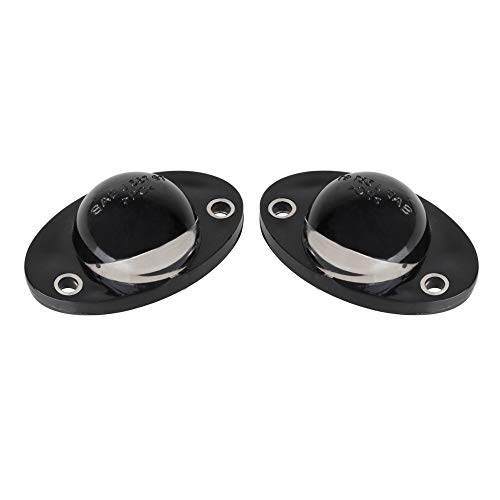 HERCOO License Plate Lights Lamp Lens Left Right Hand Black Housing Compatible with 1994-2002 Dodge Ram 1500 2500 3500 Pickup Truck Rear Step Bumper Aftermarket Replacement, Pack of 2 - Image 1